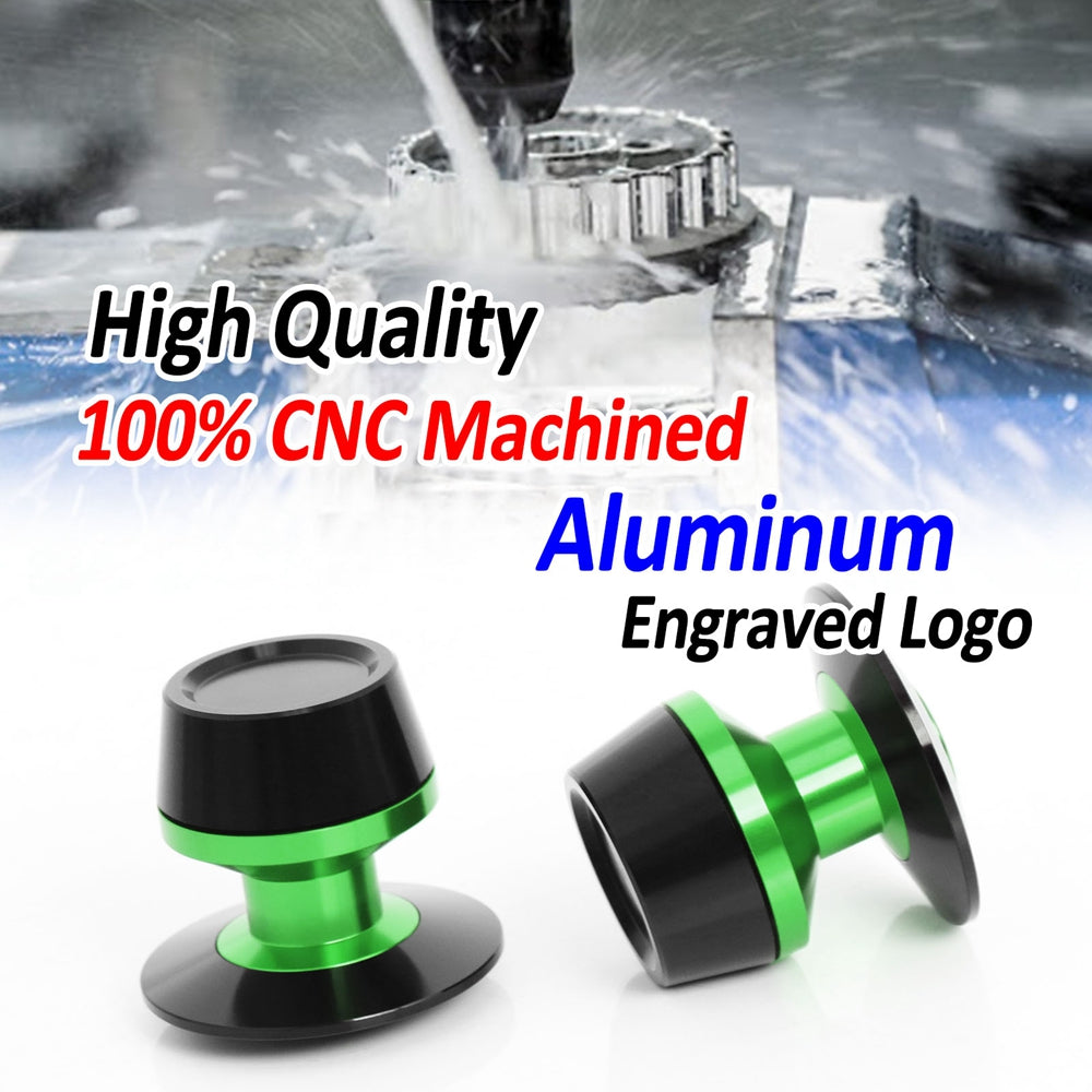 Fit Kawasaki Z1000 03-13 Logo Engraved S-Fight 10mm Swingarm Spools - MC Motoparts