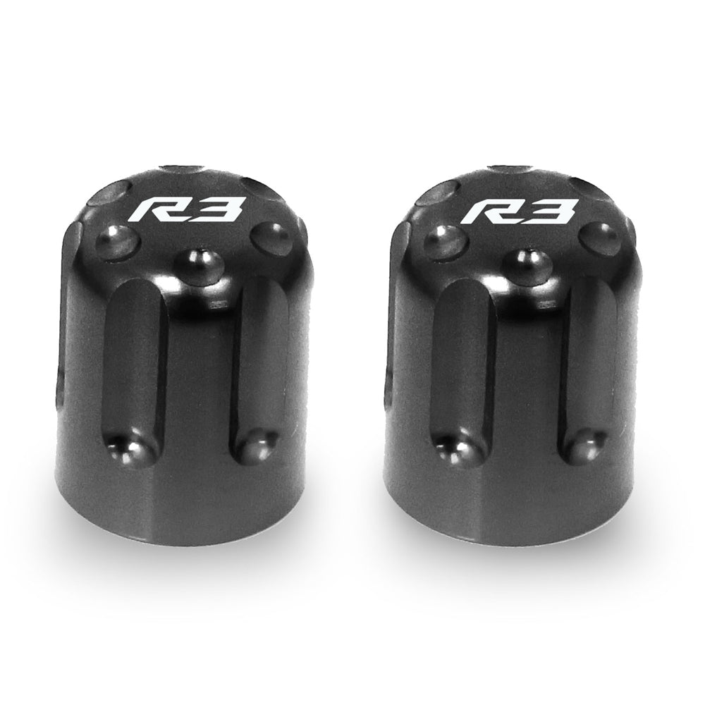 Fit Yamaha YZF R3 Engraved Logo Tire Valve Stem Caps - MC Motoparts