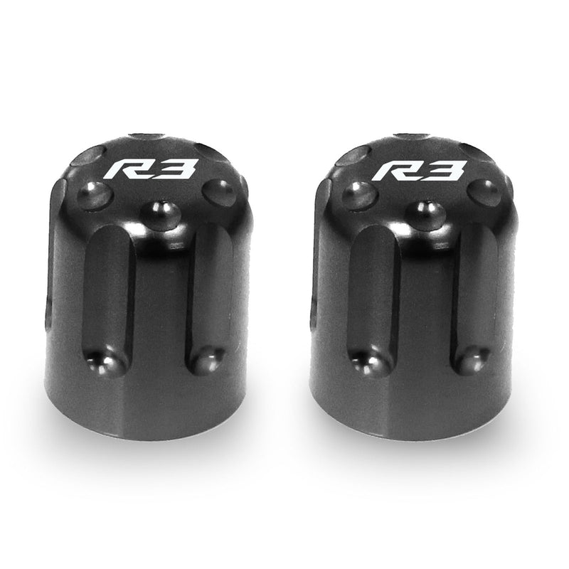 Fit Yamaha YZF R3 Engraved Logo Tire Valve Stem Caps - MC Motoparts