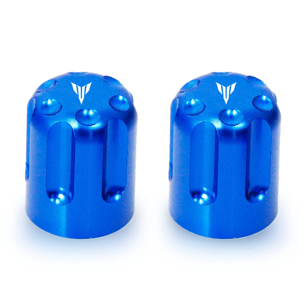 Fit Yamaha MT03 MT09 MT10 Engraved Logo Tire Valve Stem Caps - MC Motoparts