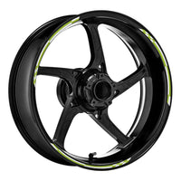 12 pcs White Check 17 inch Wheel Front & Rear Rim Skin Sticker Set - MC Motoparts