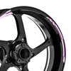 12 pcs White Check 17 inch Wheel Front & Rear Rim Skin Sticker Set - MC Motoparts