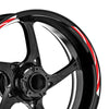 12 pcs White Strip 17 inch Wheel Front & Rear Rim Skin Sticker Set - MC Motoparts