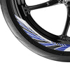 Awning Stripe Pattern 17 inch Wheel Front & Rear Removable Rim Sticker Set - MC Motoparts