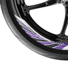 Awning Stripe Pattern 17 inch Wheel Front & Rear Removable Rim Sticker Set - MC Motoparts
