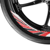 Awning Stripe Pattern 17 inch Wheel Front & Rear Removable Rim Sticker Set - MC Motoparts