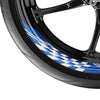 Check Pattern 17 inch Wheel Front & Rear Removable Rim Sticker Set - MC Motoparts