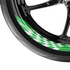 Check Pattern 17 inch Wheel Front & Rear Removable Rim Sticker Set - MC Motoparts