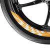 Check Pattern 17 inch Wheel Front & Rear Removable Rim Sticker Set - MC Motoparts