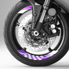 Check Pattern 17 inch Wheel Front & Rear Removable Rim Sticker Set - MC Motoparts
