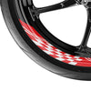 Check Pattern 17 inch Wheel Front & Rear Removable Rim Sticker Set - MC Motoparts