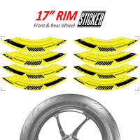 Robotic Pattern 17 inch Wheel Front & Rear Removable Rim Sticker Set - MC Motoparts
