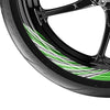Stripe Pattern 17 inch Wheel Front & Rear Removable Rim Sticker Set - MC Motoparts