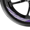 Stripe Pattern 17 inch Wheel Front & Rear Removable Rim Sticker Set - MC Motoparts