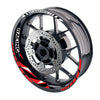Aqua Motorcycle Front & Rear Wheel Rim Sticker Racing Triangle