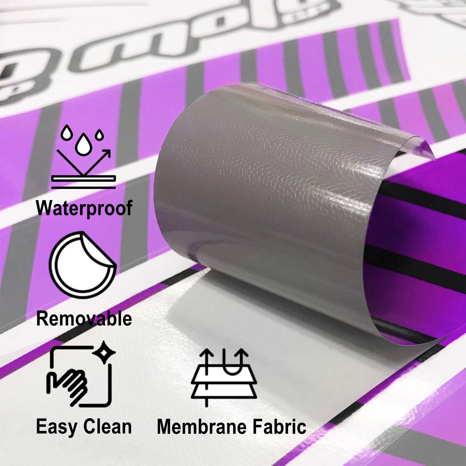 Moto GP Black Stripe 17 inch Wheel Front & Rear Rim Sticker Set - MC Motoparts