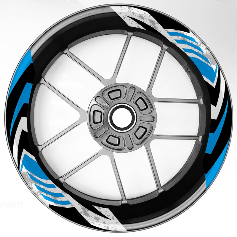 S16 17 inch Rim Front & Rear Removable 2-Piece Rim Sticker For Kawasaki Ninja 250 300 400 650