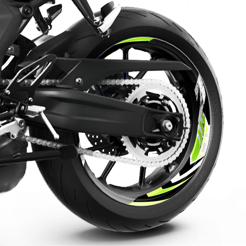 S16 17 inch Rim Front & Rear Removable 2-Piece Rim Sticker For Kawasaki Ninja 250 300 400 650