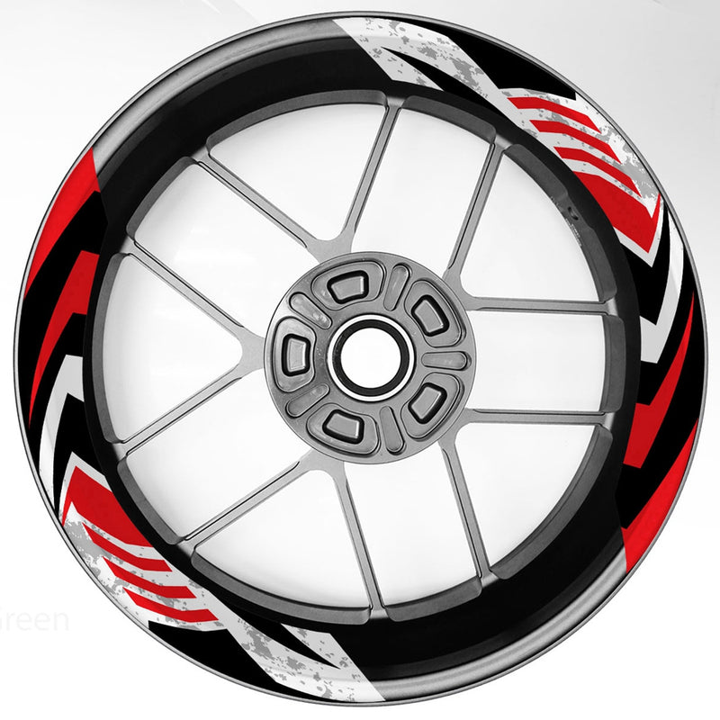 S16 17 inch Rim Front & Rear Removable 2-Piece Rim Sticker For Kawasaki Ninja 250 300 400 650