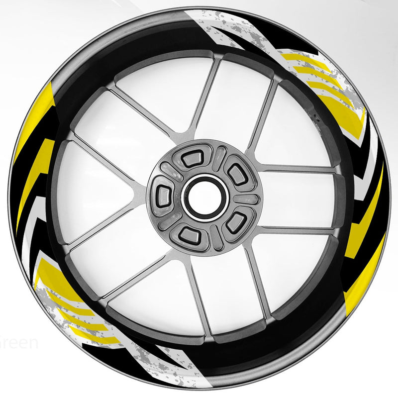 S16 17 inch Rim Front & Rear Removable 2-Piece Rim Sticker For Kawasaki Ninja 250 300 400 650