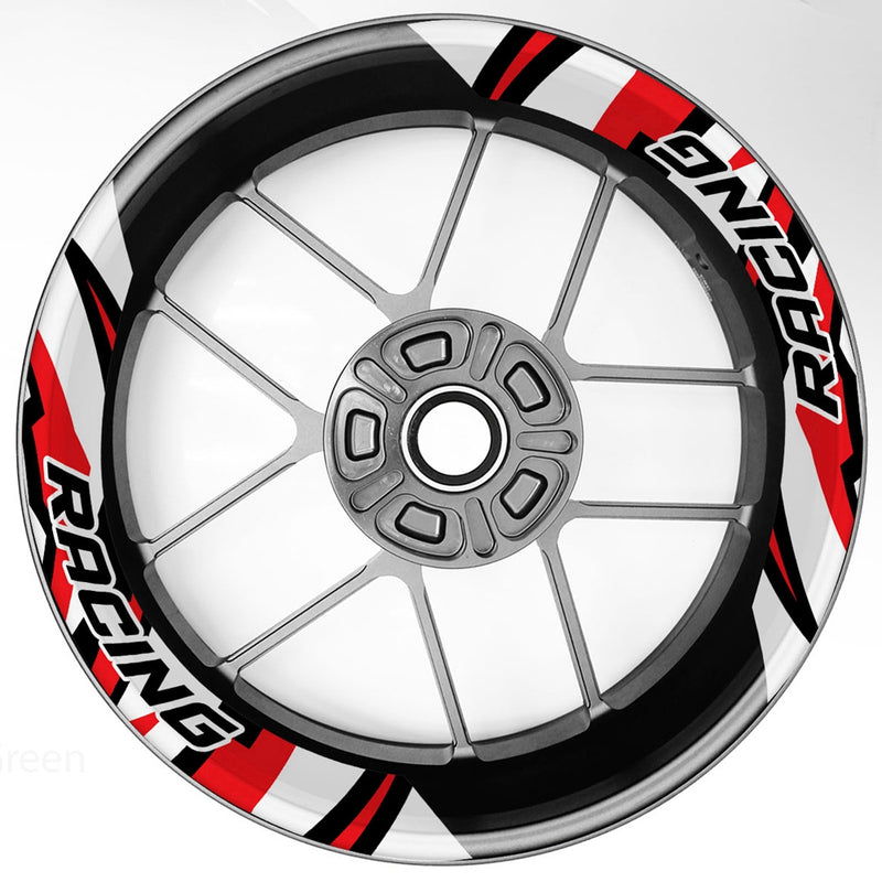 S17 17 inch Rim Front & Rear Removable 2-Piece Rim Sticker For Kawasaki Z650 Z750 Z900 Z1000