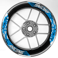 S18 17 inch Rim Front & Rear Removable 2-Piece Rim Sticker For Suzuki GSX1300R Hayabusa