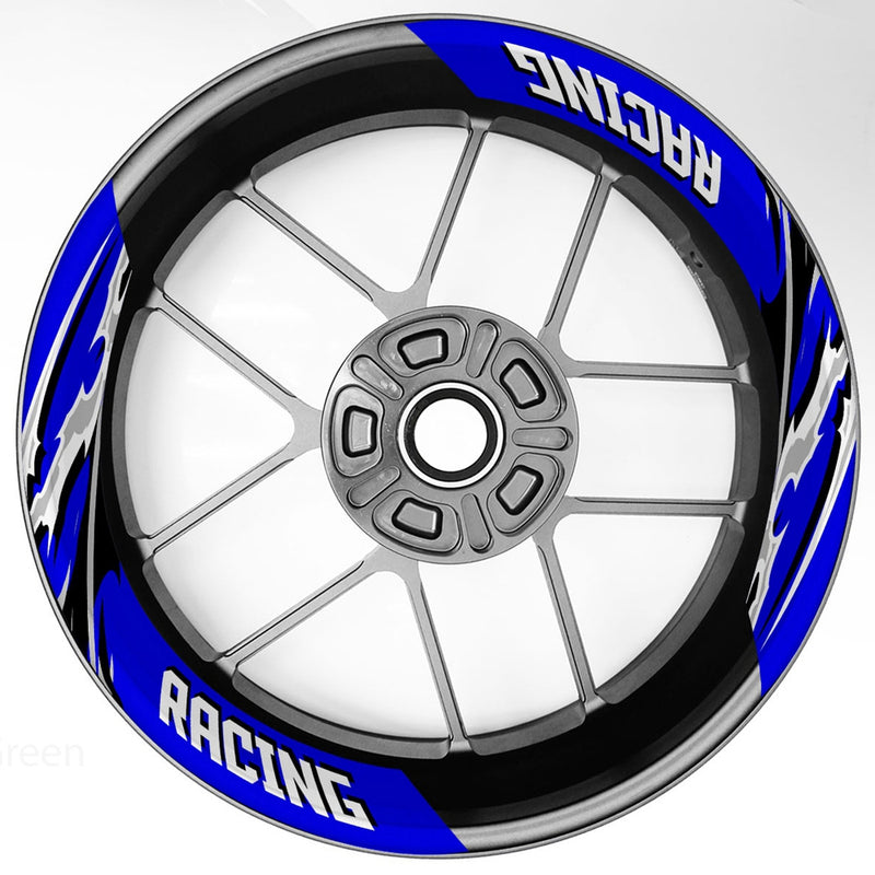 S19 17 inch Rim Front & Rear Removable 2-Piece Rim Sticker For Suzuki GSX-R 125 250 600 750