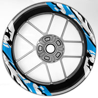 S22 17 inch Rim Front & Rear Removable 2-Piece Rim Sticker For Suzuki B-King GSX750 GSR650