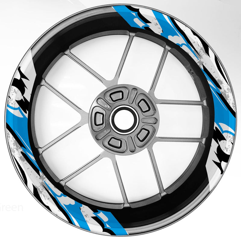 S22 17 inch Rim Front & Rear Removable 2-Piece Rim Sticker For Suzuki B-King GSX750 GSR650