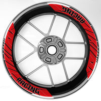 S24 17 inch Rim Front & Rear Removable 2-Piece Rim Sticker For Yamaha FZ07 MT-07 XSR700