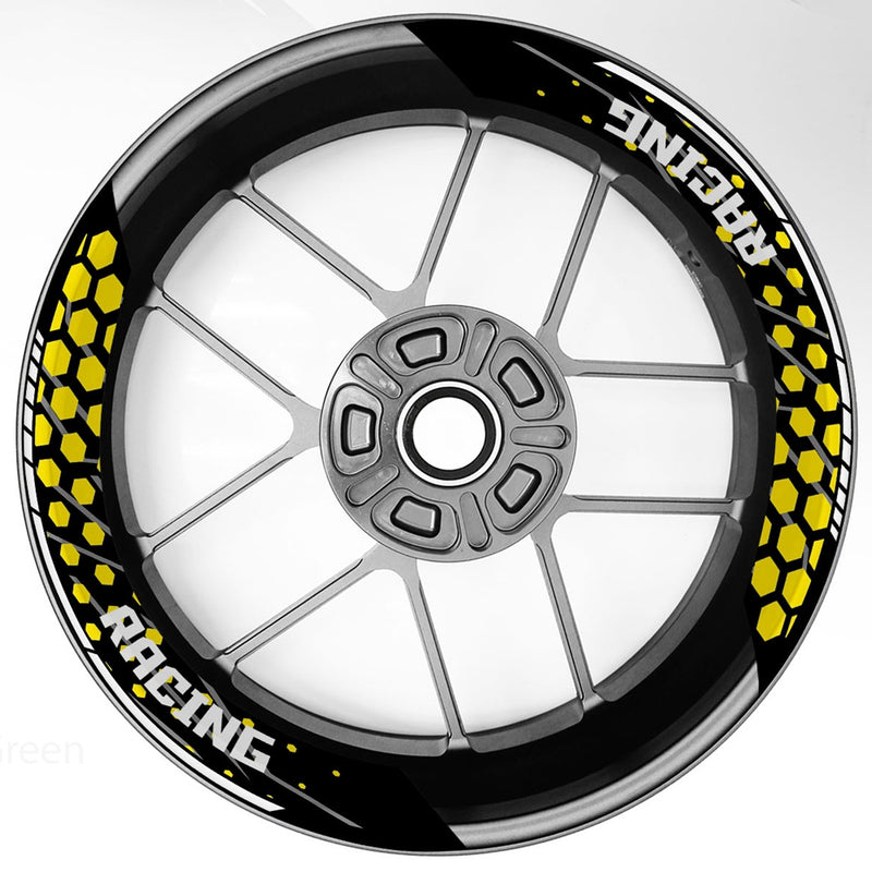 S25 17 inch Rim Front & Rear Removable 2-Piece Rim Sticker For Yamaha FJR1300 MT-03 MT-07