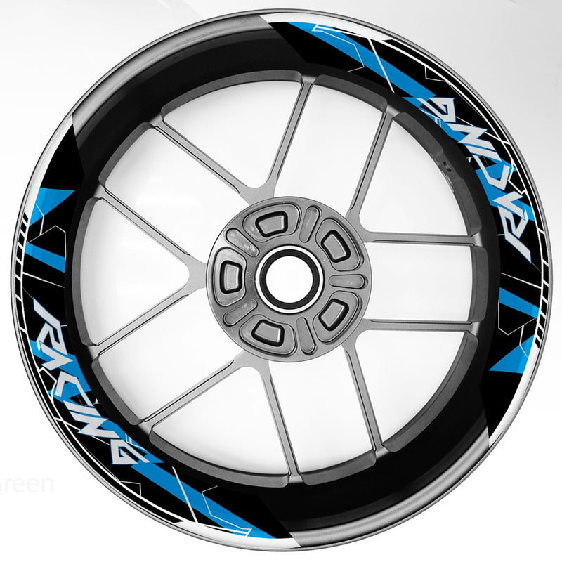 S26 17 inch Rim Front & Rear Removable 2-Piece Rim Sticker For Yamaha YZF R1 R1M R1S R3 R7