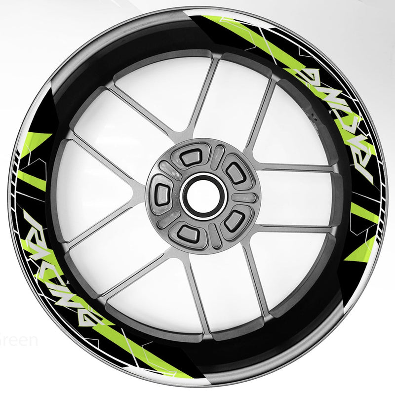 S26 17 inch Rim Front & Rear Removable 2-Piece Rim Sticker For Yamaha YZF R1 R1M R1S R3 R7