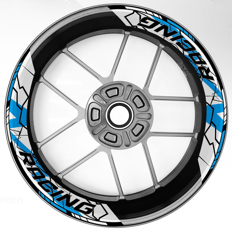 S27 17 inch Rim Front & Rear Removable 2-Piece Rim Sticker For Yamaha YZF 600R 1000R