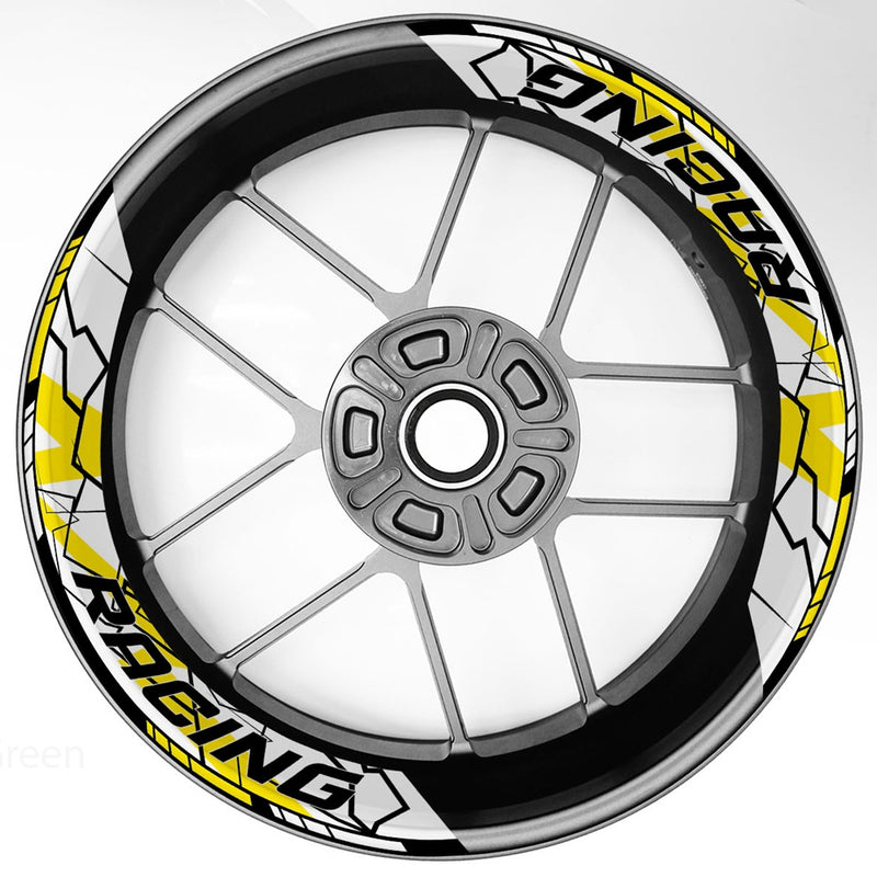 S27 17 inch Rim Front & Rear Removable 2-Piece Rim Sticker For Yamaha YZF 600R 1000R