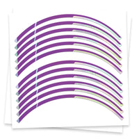 Fits 17'' Rim Rainbow Holographic Wheel Stickers J01 Rim Skin Decal Strip