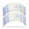 Fits 17'' Rim Chrome Holographic Wheel Stickers J02 Rim Skin Decal Strip