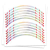 Blue Chrome Holographic Wheel Stickers J02 Rim Skin Decal Strip
