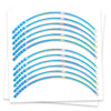 Fits 17'' Rim Rainbow Holographic Wheel Stickers J04 Rim Skin Decal Strip