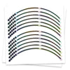 Fits 17'' Rim Rainbow Holographic Wheel Stickers J04 Rim Skin Decal Strip