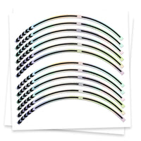 Fits 17'' Rim Rainbow Holographic Wheel Stickers J04 Rim Skin Decal Strip