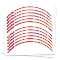 Fits 17'' Rim Rainbow Holographic Wheel Stickers J04 Rim Skin Decal Strip