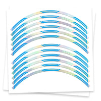 Fits 17'' Rim Silver Holographic Wheel Stickers J06 Rim Skin Decal Strip
