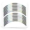 Fits 17'' Rim Silver Holographic Wheel Stickers J06 Rim Skin Decal Strip