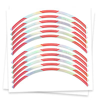 Fits 17'' Rim Silver Holographic Wheel Stickers J06 Rim Skin Decal Strip