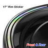 Fits 17 inch Rim Rainbow Holographic Wheel Stickers J07 Rim Skin Decal Strip