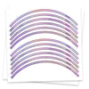 Purple Rainbow Holographic Wheel Stickers J07 Rim Skin Decal Strip