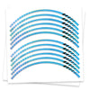 Fits 17'' Rim Chrome Holographic Wheel Stickers J08 Rim Skin Decal Strip
