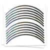 Fits 17'' Rim Chrome Holographic Wheel Stickers J08 Rim Skin Decal Strip