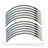 Fits 17'' Rim Silver Holographic Wheel Stickers J09 Rim Skin Decal Strip